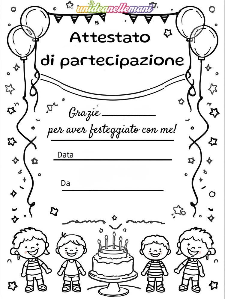 attestati diplomi da stampare e colorare